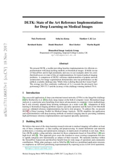 DLTK: State of the Art Reference Implementations for Deep Learning on
  Medical Images