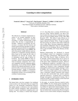 Learning to select computations