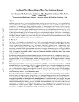 Intelligent Word Embeddings of Free-Text Radiology Reports