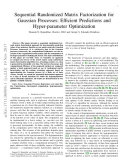 Sequential Randomized Matrix Factorization for Gaussian Processes:
  Efficient Predictions and Hyper-parameter Optimization
