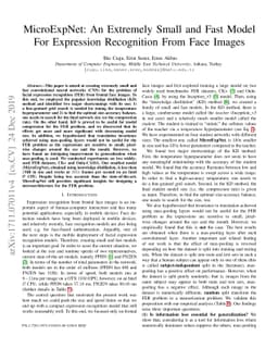 MicroExpNet: An Extremely Small and Fast Model For Expression
  Recognition From Face Images