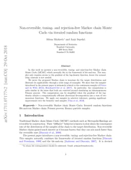 Non-reversible, tuning- and rejection-free Markov chain Monte Carlo via
  iterated random functions