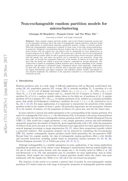 Non-exchangeable random partition models for microclustering