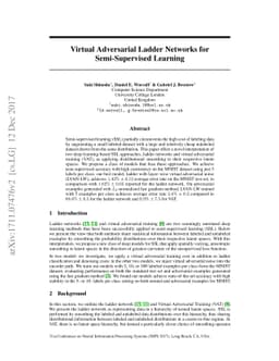 Virtual Adversarial Ladder Networks For Semi-supervised Learning