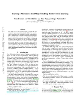 Teaching a Machine to Read Maps with Deep Reinforcement Learning