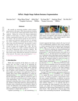 S4Net: Single Stage Salient-Instance Segmentation