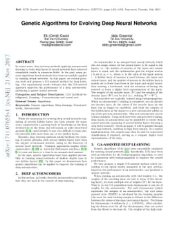 Genetic Algorithms for Evolving Deep Neural Networks