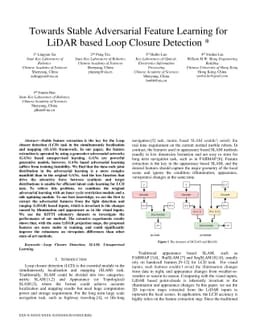 Towards Stable Adversarial Feature Learning for LiDAR based Loop Closure
  Detection