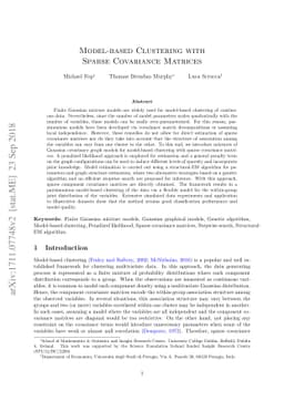 Model-based Clustering with Sparse Covariance Matrices
