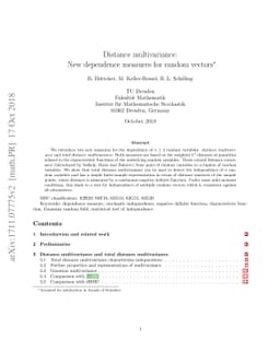 Distance multivariance: New dependence measures for random vectors