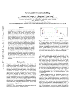 Adversarial Network Embedding