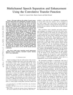 Multichannel Speech Separation and Enhancement Using the Convolutive
  Transfer Function