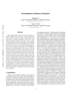 Personalization of Saliency Estimation