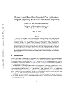 Disagreement-Based Combinatorial Pure Exploration: Sample Complexity
  Bounds and an Efficient Algorithm
