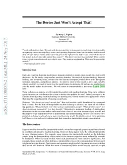 The Doctor Just Won't Accept That!