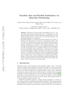 PartiSan: Fast and Flexible Sanitization via Run-time Partitioning
