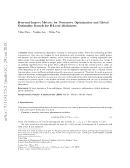 Run-and-Inspect Method for Nonconvex Optimization and Global Optimality
  Bounds for R-Local Minimizers