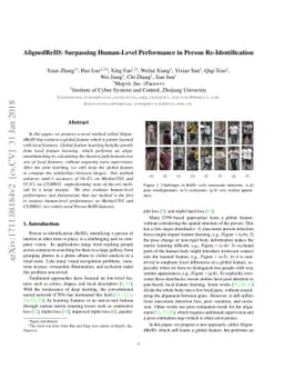 AlignedReID: Surpassing Human-Level Performance in Person
  Re-Identification