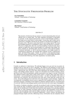 The Stochastic Firefighter Problem