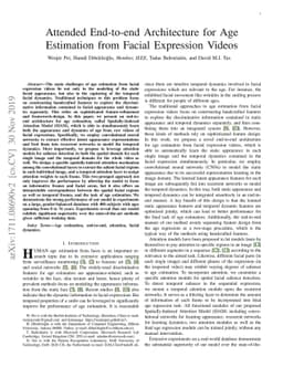 Attended End-to-end Architecture for Age Estimation from Facial
  Expression Videos