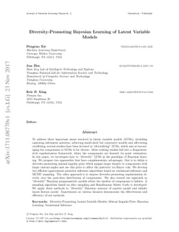 Diversity-Promoting Bayesian Learning of Latent Variable Models