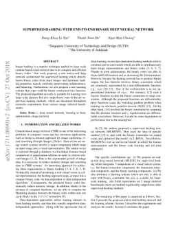 Supervised Hashing with End-to-End Binary Deep Neural Network
