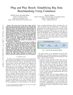 Plug and Play Bench: Simplifying Big Data Benchmarking Using Containers
