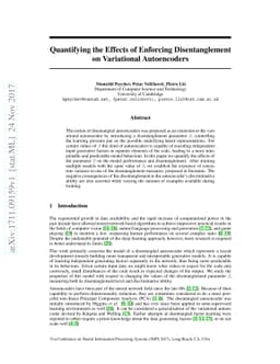 Quantifying the Effects of Enforcing Disentanglement on Variational
  Autoencoders