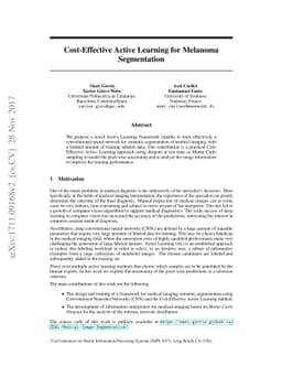 Cost-Effective Active Learning for Melanoma Segmentation