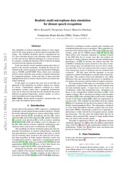 Realistic multi-microphone data simulation for distant speech
  recognition