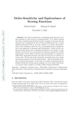Order-Sensitivity and Equivariance of Scoring Functions