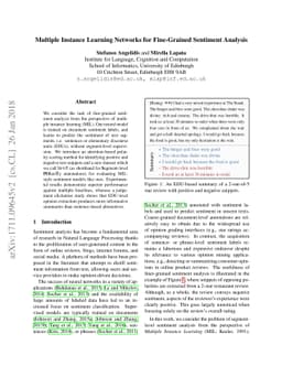 Multiple Instance Learning Networks for Fine-Grained Sentiment Analysis