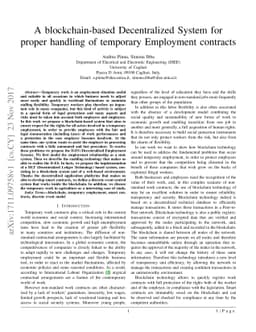 A blockchain-based Decentralized System for proper handling of temporary
  Employment contracts