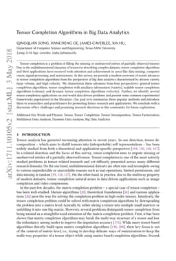 Tensor Completion Algorithms in Big Data Analytics