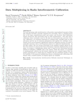 Data Multiplexing in Radio Interferometric Calibration