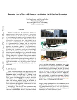 Learning Less is More - 6D Camera Localization via 3D Surface Regression