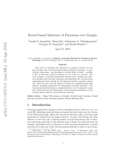 Kernel-based Inference of Functions over Graphs