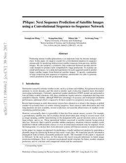 PSIque: Next Sequence Prediction of Satellite Images using a
  Convolutional Sequence-to-Sequence Network
