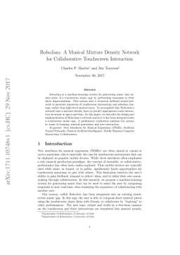 RoboJam: A Musical Mixture Density Network for Collaborative Touchscreen
  Interaction