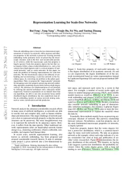Representation Learning for Scale-free Networks