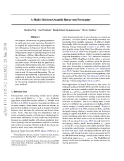A Multi-Horizon Quantile Recurrent Forecaster
