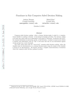 Paradoxes in Fair Computer-Aided Decision Making