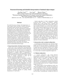 Structured learning and detailed interpretation of minimal object images