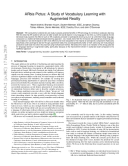 ARbis Pictus: A Study of Language Learning with Augmented Reality