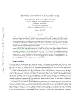 Provably noise-robust, regularised $k$-means clustering