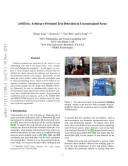 ArbiText: Arbitrary-Oriented Text Detection in Unconstrained Scene