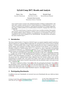 SyGuS-Comp 2017: Results and Analysis