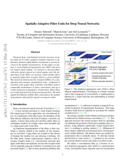 Spatially-Adaptive Filter Units for Deep Neural Networks