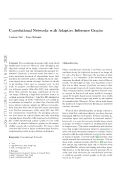 Convolutional Networks with Adaptive Inference Graphs