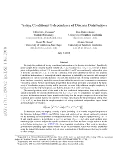 Testing Conditional Independence of Discrete Distributions